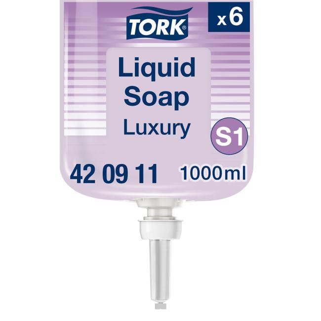 [HY420901] TORK Flüssigseife Luxus Soft 1 l Lila S1