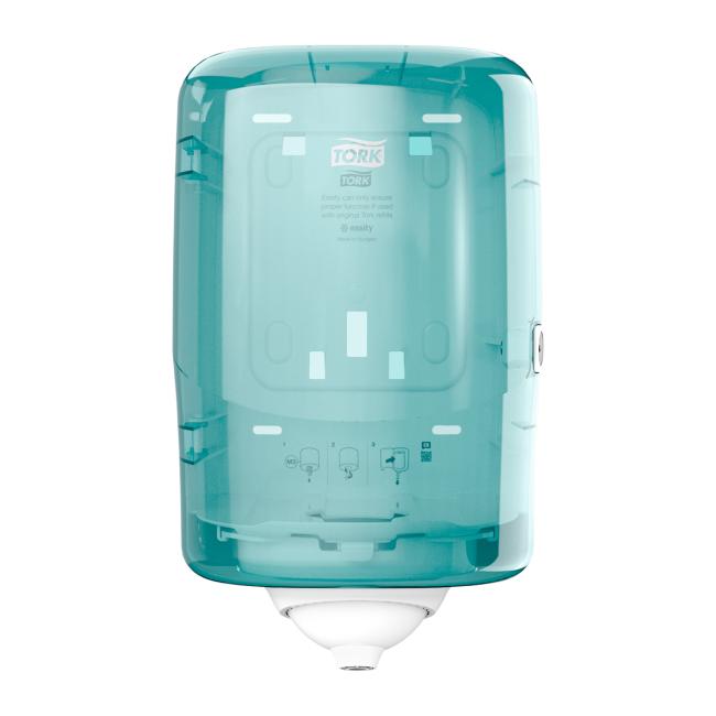 [HY473137] Papierhandtuchspender mit zentraler Abwicklung TORK Reflex Mini türkis M3