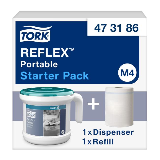[HY473186] TORK Reflex tragbarer M4 Zentralrollen-Papierhandtuchspender