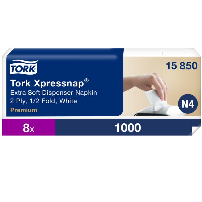 [HY477687] 2-lagige Interfold Tork Premium Papierservietten. N4 (8000 Stück)