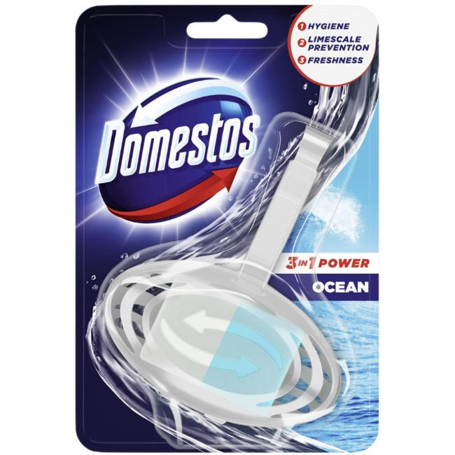 [HY540046] Domestos 3-in-1 WC-Block, wandhängend, massiv, Ocean 35 g
