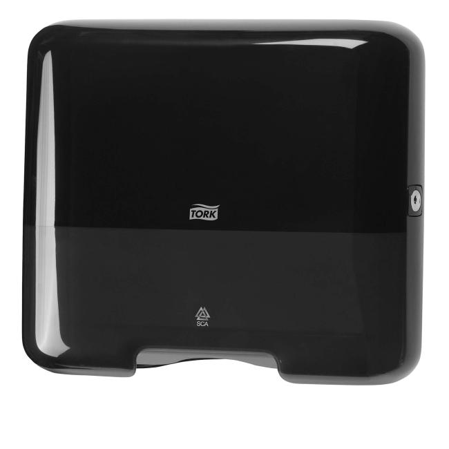 Mini-Spender für gefaltete Handtücher TORK Singlefold/C-Falz schwarz H3
