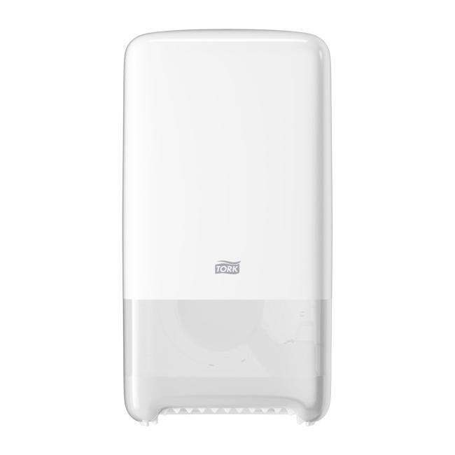 TORK Mittelgroßer, weißer Toilettenpapierspender T6