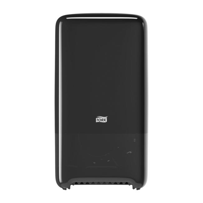 [HY557508] TORK Mittelgroßer Doppel-Toilettenpapierspender, schwarz T6