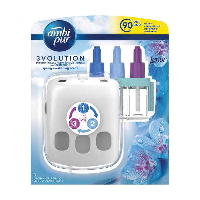 Ambi Pur 3Volution elektrischer Lufterfrischer + Nachfüllpackung 20 ml Lenor