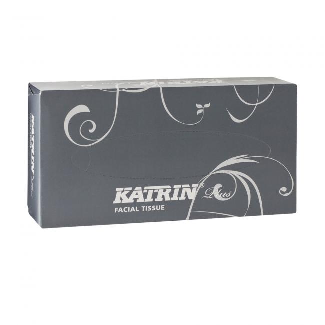 Kosmetiktücher, 2-lagig. KATRIN plus Gesichtsreinigungstücher superweiß, Zellulose, 100 Stück.