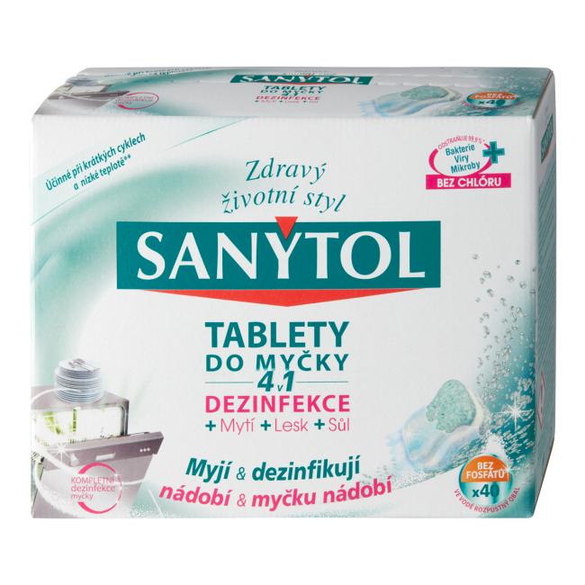 [HY639651] Sanytol Geschirrspültabs 4in1, 40 Stück