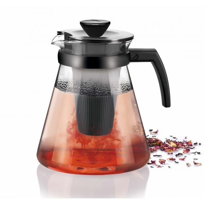 [HY646624] TEO Wasserkocher mit Aufgusssieben 1,7 l
