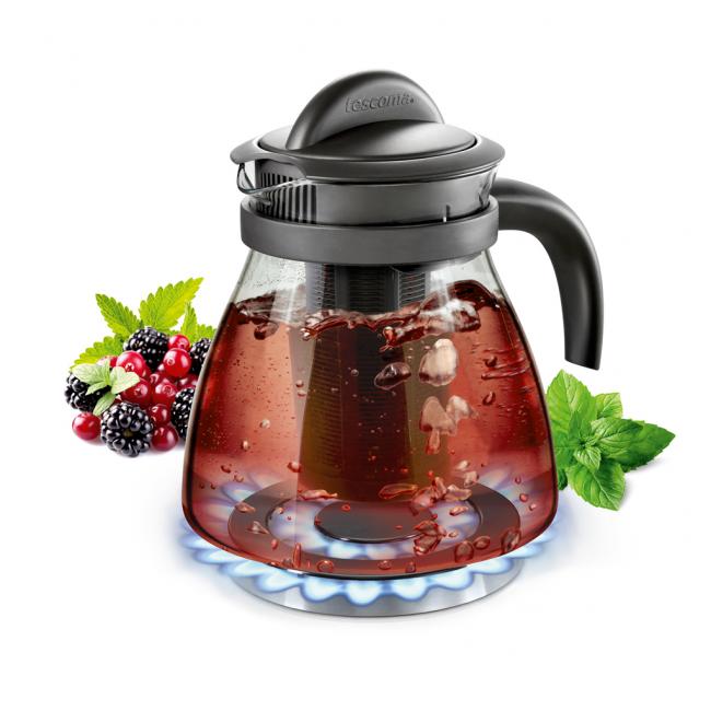[HY647044] MONTE CARLO Wasserkocher mit Brühsieben, 1,5 l, anthrazit