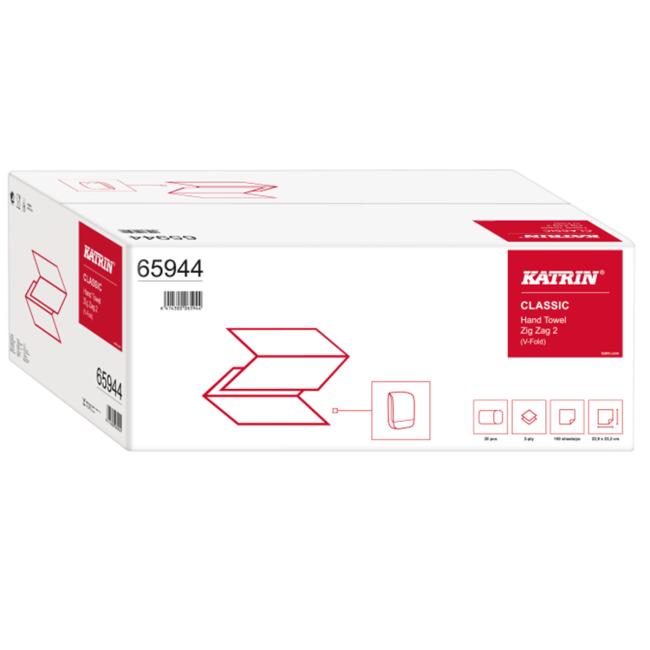 [HY659440] Papierhandtücher gefaltet ZZ 2-lagig KATRIN Classic weiß