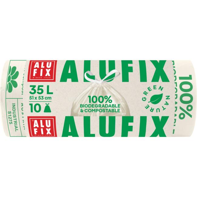 Einziehbare, kompostierbare Beutel für Bioabfall, 35 l/10 Stück