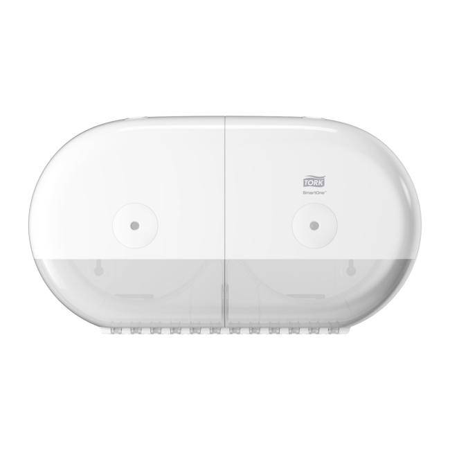 Tork SmartOne® Mini-Doppel-Toilettenpapierspender, weiß T9