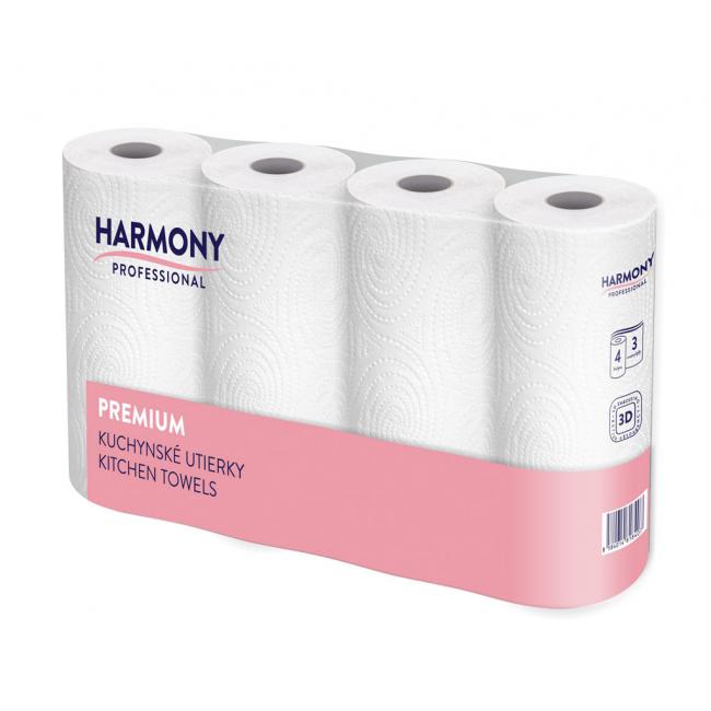 [HY699900] Küchentücher 3-lagig HARMONY Professional, Zellulose, Rolle 10,5 m (4 Stück)