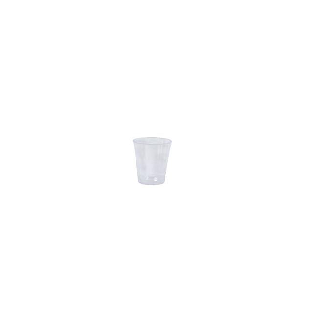 [HY731040] Kristallbecher aus Kunststoff, 40 ml, transparent (50 Stück)
