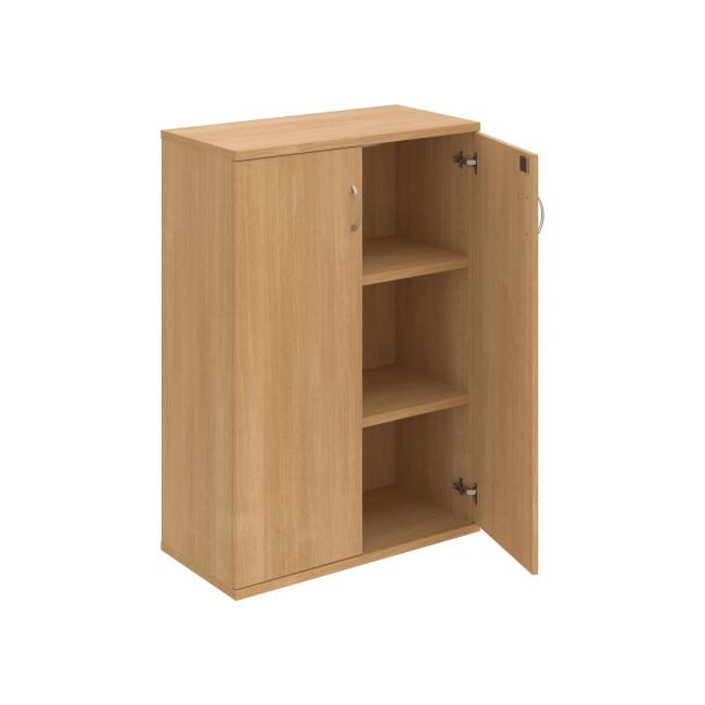 Stabiler Regalschrank, abschließbar, 80 x 115,2 x 40 cm, Eiche/Eiche