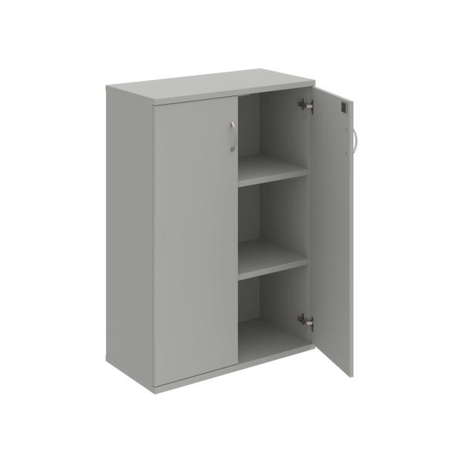 [ON802088] Stabiles Regal, abschließbar, 80 x 115,2 x 40 cm, grau/grau