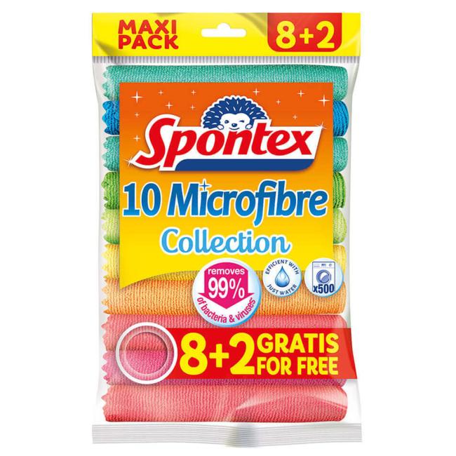 [HY780028] Spontex Mikrofasertücher 8 + 2 GRATIS