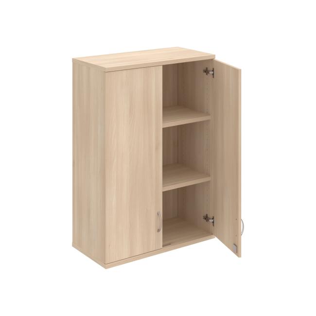 Stabiler Regalschrank, abschließbar, oben, 80 x 115,2 x 40 cm, Akazie/Akazie