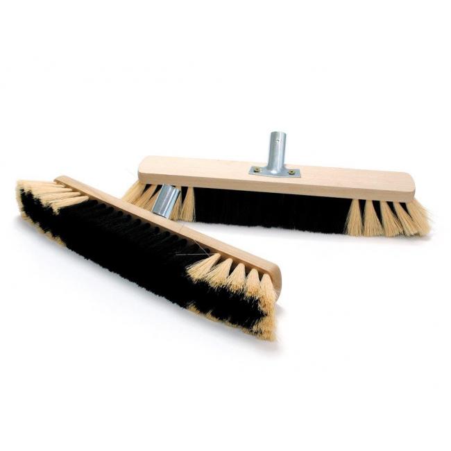 [HY843852] Holzbesen 40 cm mit Beschlägen, ohne Stiel