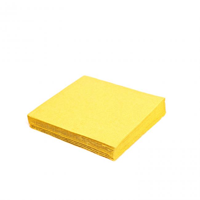 Papierservietten, 2-lagig, 33x33cm, gelb (50 Stück)