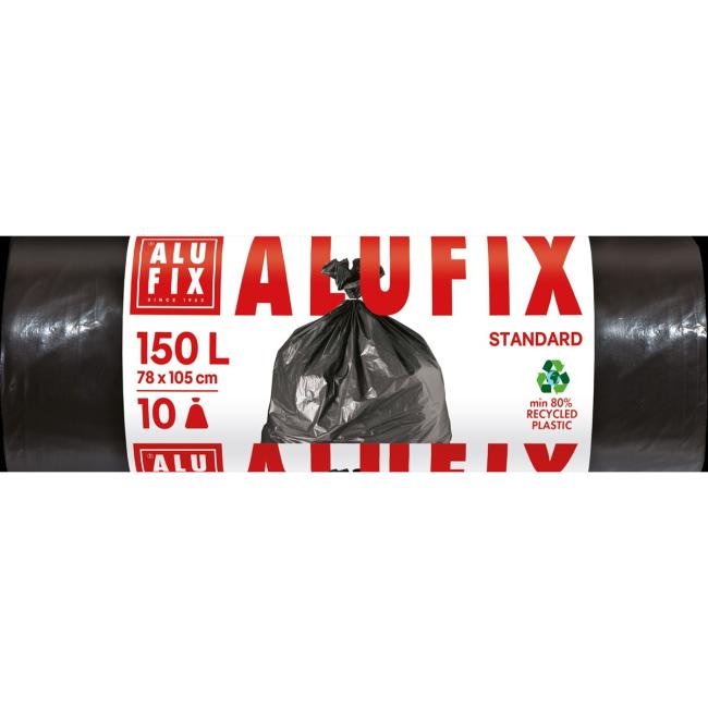 Müllsäcke 150 l / 10 Stück, 40 µm, 78 x 105 cm, schwarz, LDPE