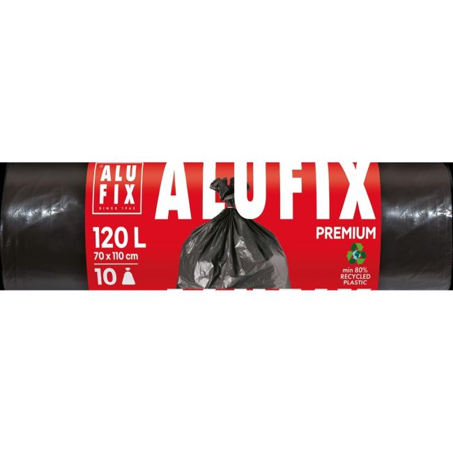 Müllsäcke PROFI 120 l, 45 µm, 70 x 110 cm, schwarz, LDPE, 10 Stück.
