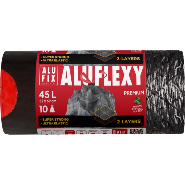 Einziehbare Müllbeutel. 45 l/10 Stück, 28 µm, LDPE