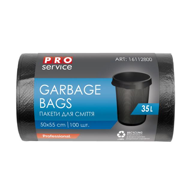 [HY946040] Müllsäcke 50 x 55 cm, HDPE, 35 l, 8 µm, 100 Stück, schwarz