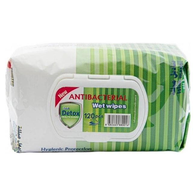 [HY986005] Fresh Detox Kiefernduft Antibakterielle Feuchttücher für Hände und Oberflächen (120 Stück)