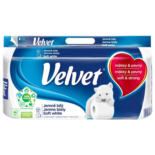 [HY999009] Toilettenpapier, 3-lagig, samtweich, weiß, 8 Stück, 18,3 m