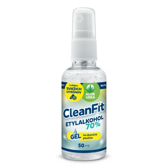 CleanFit 70% Zitrus-Handdesinfektionsgel mit Spray, 50 ml
