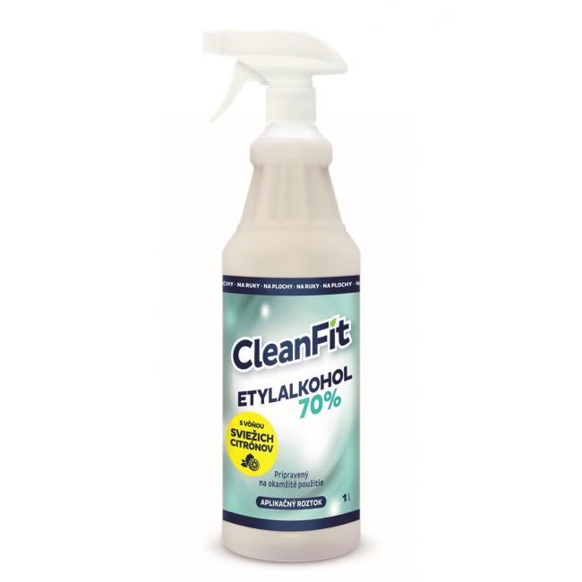 [HY999814] CleanFit Desinfektionslösung, 70%iger Ethylalkohol, Zitrusextrakt, 1 l + GRATIS Sprühgerät