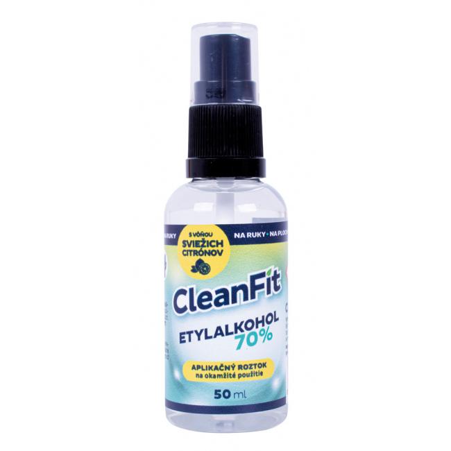 CleanFit Desinfektionslösung, 70%iger Ethylalkohol, Zitrusduft, mit Sprühkopf, 50 ml