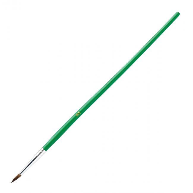 [IC015000] Rundbürste Nr. 2 mit grünem Griff, 12 Stück