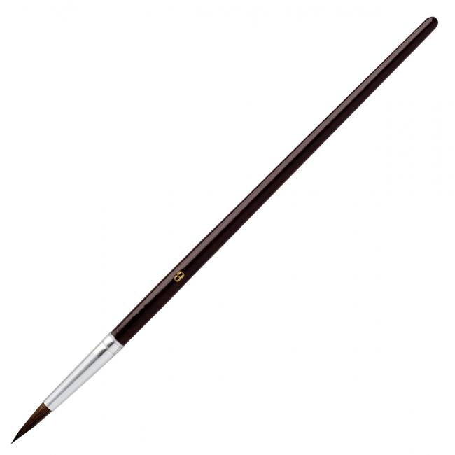 [IC015003] Rundbürste Nr. 8 mit braunem Griff, 12 Stück
