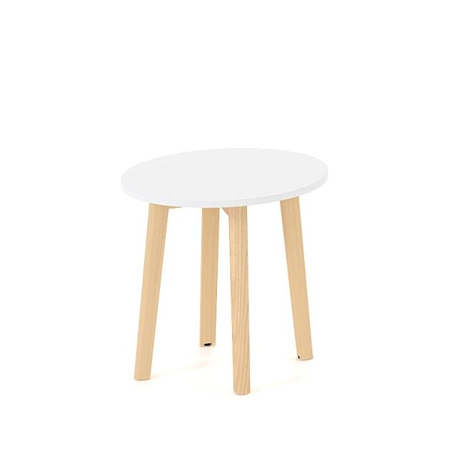 Couchtisch ROOT rund, Durchmesser 50 cm / Höhe 47,7 cm, weiß