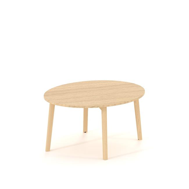 Couchtisch ROOT rund, Durchmesser 90 cm / Höhe 47,7 cm, Eiche