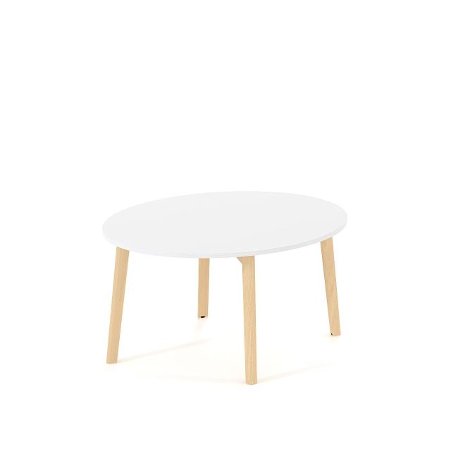 Couchtisch ROOT rund, Durchmesser 90 cm / Höhe 47,7 cm, weiß