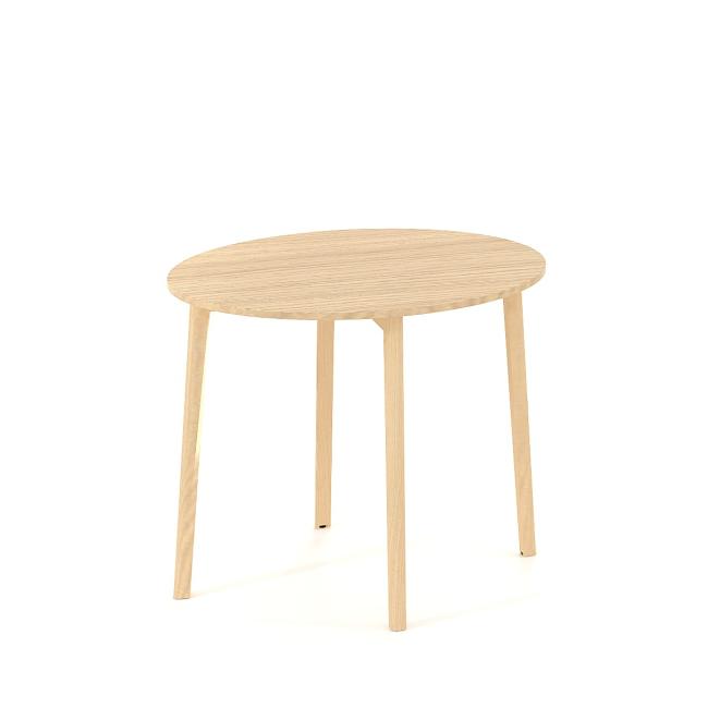 Runder Besprechungstisch ROOT, Durchmesser 90 cm, Höhe 74,2 cm, Eiche