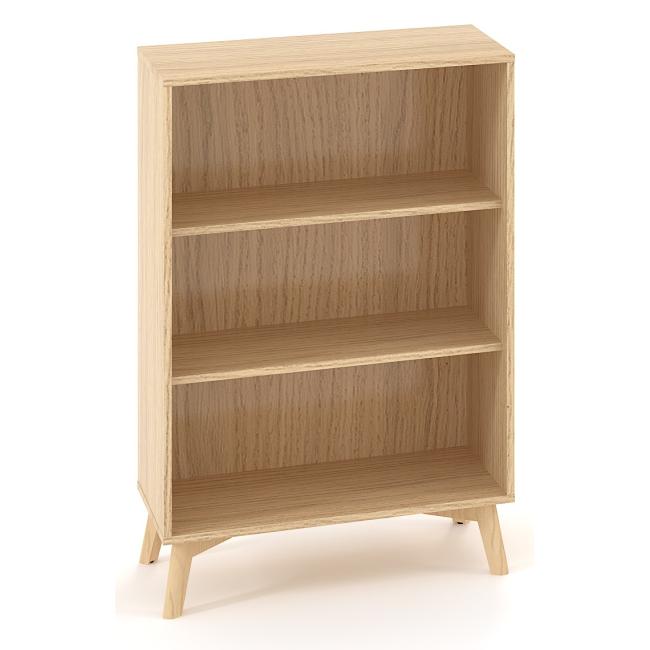 ALFA ROOT Nischenregal, 2 Ablagen, 80 x 45 x 121,5 cm, Eiche