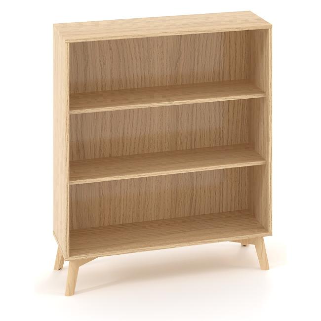 [IR100054] ALFA ROOT Nischenregal, 2 Ablagen, 100 x 45 x 121,5 cm, Eiche