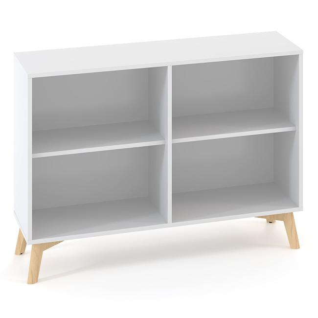 [IR100055] ALFA ROOT Nischenregal mit Trennwand, 1 Ablage, 120 x 45 x 88,7 cm, weiß