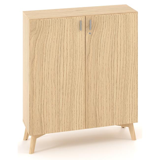 [IR100066] ALFA ROOT Regal, 2 Ablagen, 100 x 47 x 121,5 cm, Eiche