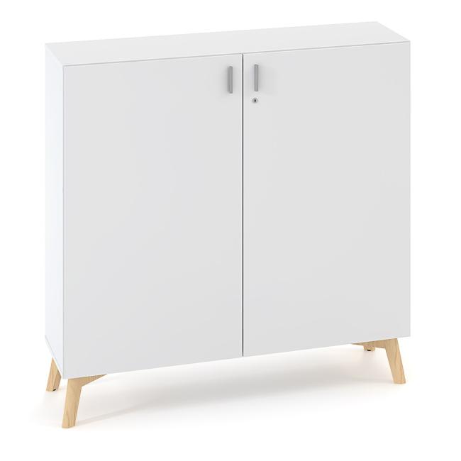 ALFA ROOT Regal mit Trennwand, 2 Ablagen, 120 x 47 x 121,5 cm, weiß