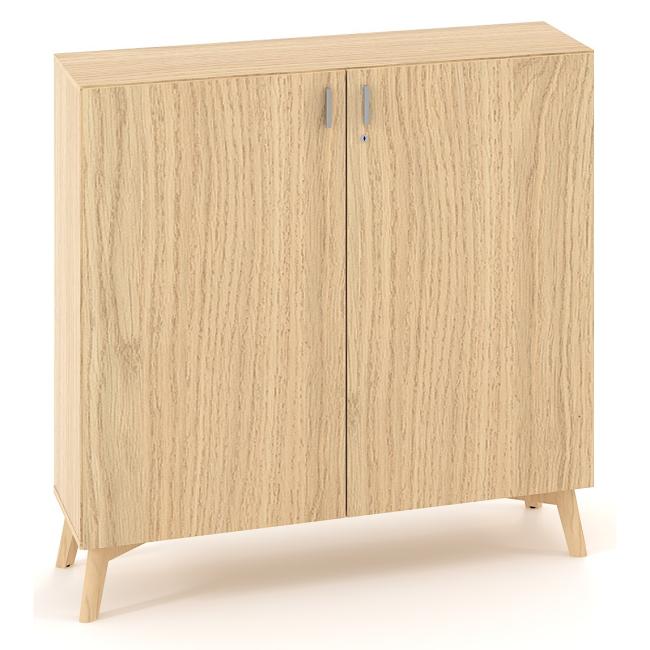 ALFA ROOT Regal mit Trennwand, 2 Ablagen, 120 x 47 x 121,5 cm, Eiche