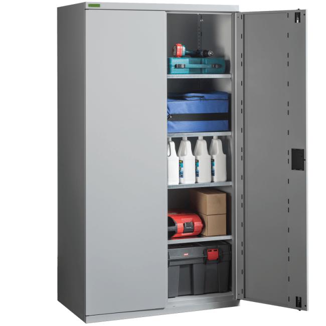 [AA000221] Tiefer Aufbewahrungsschrank, H 195 x B 105 x T 63 cm, RAL 7035 Grau